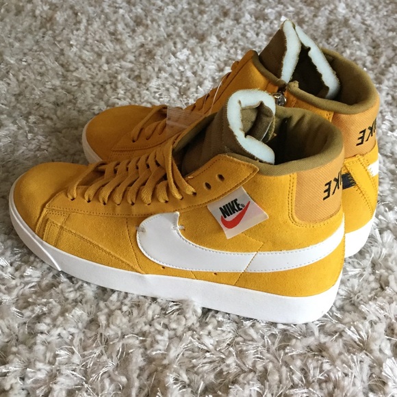Nike Blazer Mid Rebel Yellow BQ4022-700 Pins 9 - Picture 6 of 8